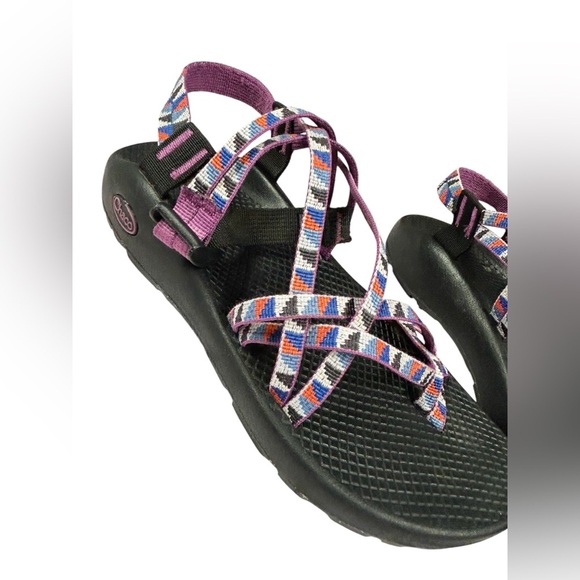Chaco Women's Z/Cloud X2 Remix Poplin Berry Sport Outdoor Sandals Size 10 Purple - Picture 5 of 11